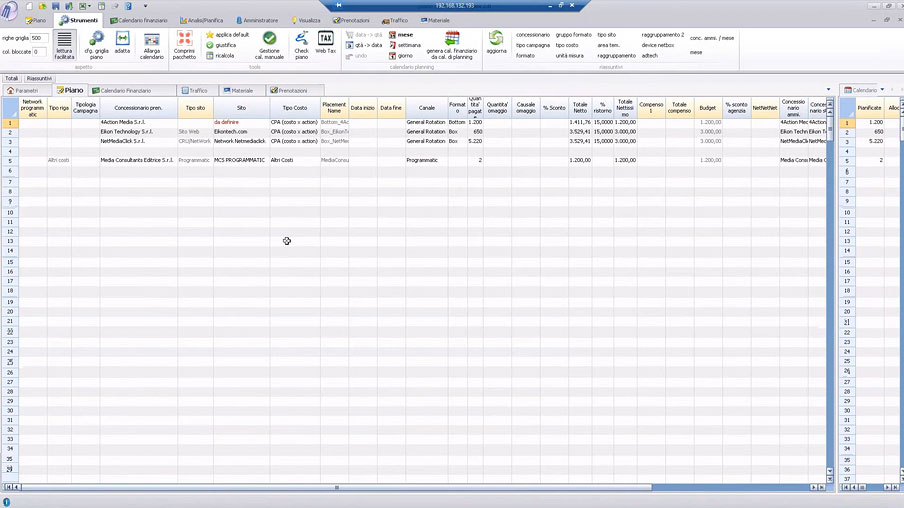 Net*box: Piano Economico.